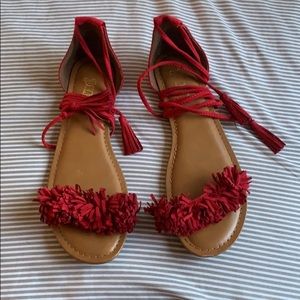 Cute red sandals